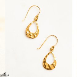 "Vivian" hammerslet drbe reringe i 14 karat forgyldt