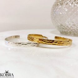 "Phlox" hammered sterling silver bracelet