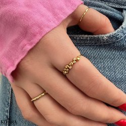 "Vince" enkel hammerslet guld ring