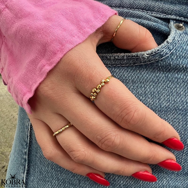 "Vince" enkel hammerslet guld ring