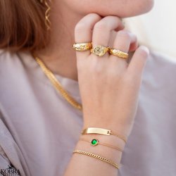 "Envy" Chunky guld ring i organisk design