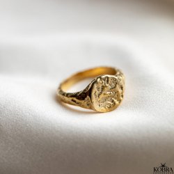 "Envy" Chunky guld ring i organisk design