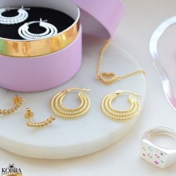 "Suzie" 18 karat forgyldte hoops / reringe