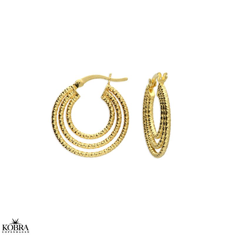 "Suzie" 18 karat forgyldte hoops / reringe