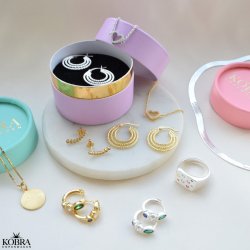 "Suzie" 18 karat forgyldte hoops / reringe