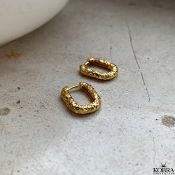 "Flux" hammerslet guld reringe