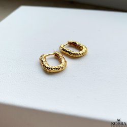 "Flux" hammerslet guld reringe