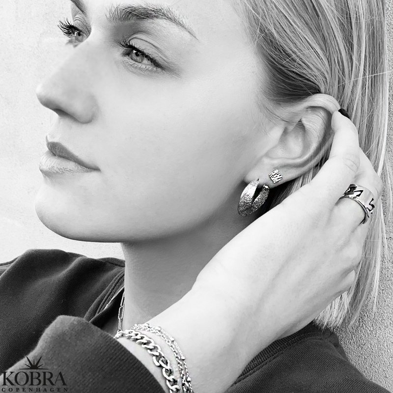 "Nicole" eksklusive store creolere i sterling slv