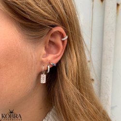 "Spring" slv med farvet sten 1 stk.