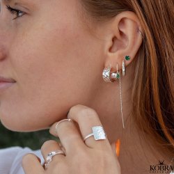 "Tulip" cute small earrings in sterling silver in different colors