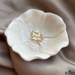 "Envy" Chunky guld ring i organisk design