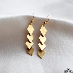 "Harlekin" 18 karat forgyldte diamant formet reringe