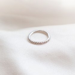 "Hawaii" S�lv ring med hvide sten