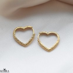 "Esther" Crushed Heart reringe 18k forgyldt