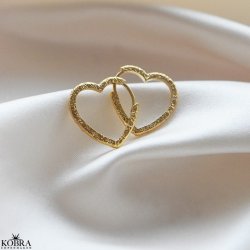 "Esther" Crushed Heart reringe 18k forgyldt