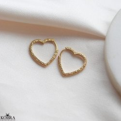 "Esther" Crushed Heart reringe 18k forgyldt