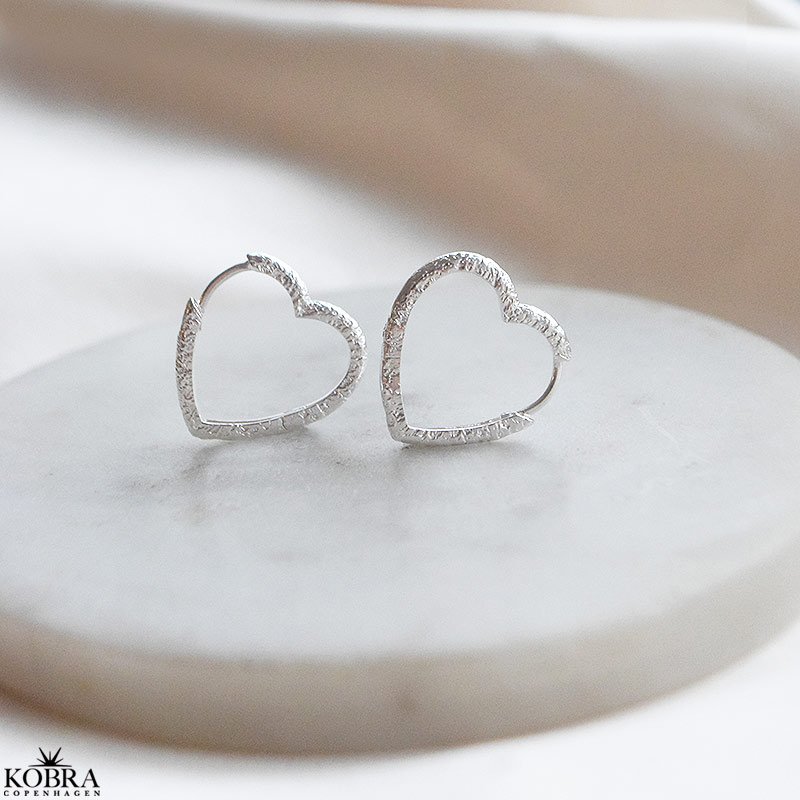 "Esther" Crushed Heart reringe i slv