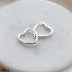 "Esther" Crushed Heart reringe i slv