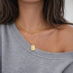 "Radiant Heart" halsband i 18k f�rgyllt