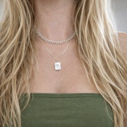 "Radiant Heart" necklace in sterling silver
