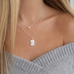 "Radiant Heart" necklace in sterling silver