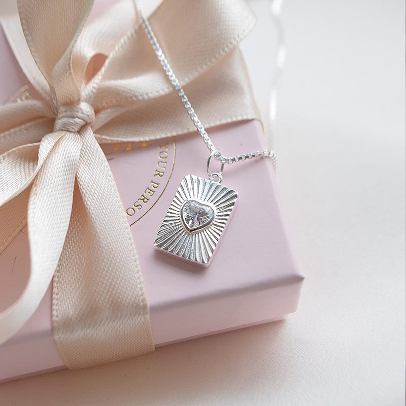 "Radiant Heart" necklace in sterling silver