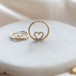 Endless Love Crushed Heart reringe  18k forgyldt slv