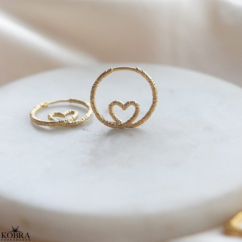 Endless Love Crushed Heart reringe  18k forgyldt slv