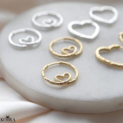 Endless Love Crushed Heart reringe  18k forgyldt slv