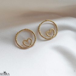 Endless Love Crushed Heart reringe  18k forgyldt slv