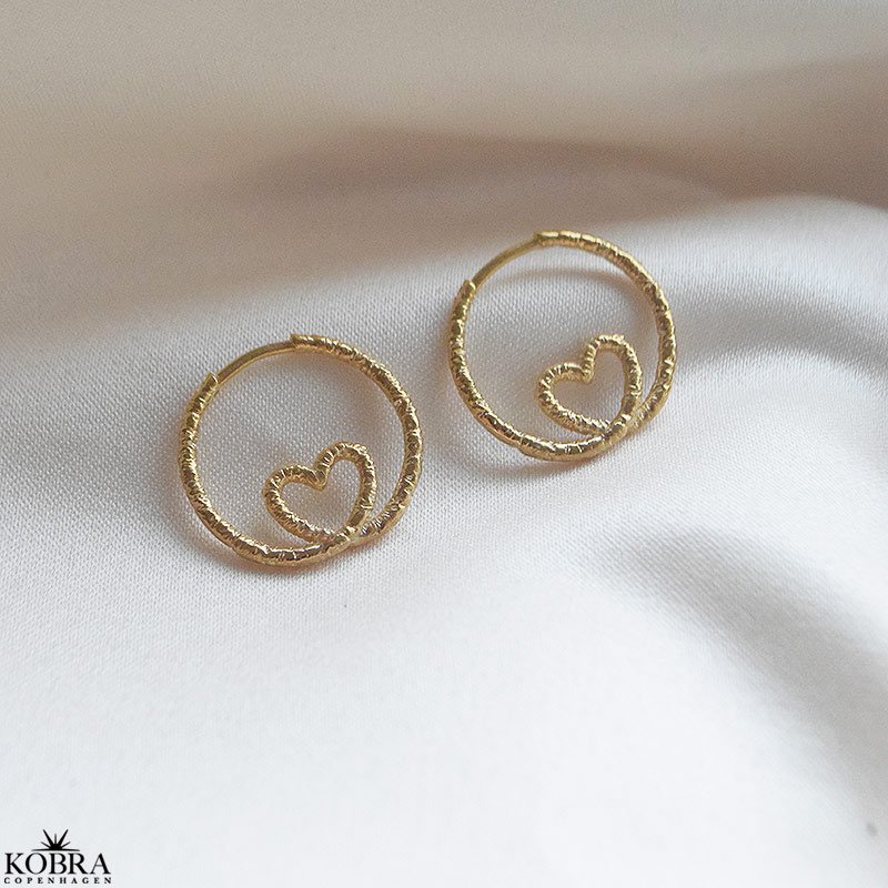 Endless Love Crushed Heart reringe  18k forgyldt slv