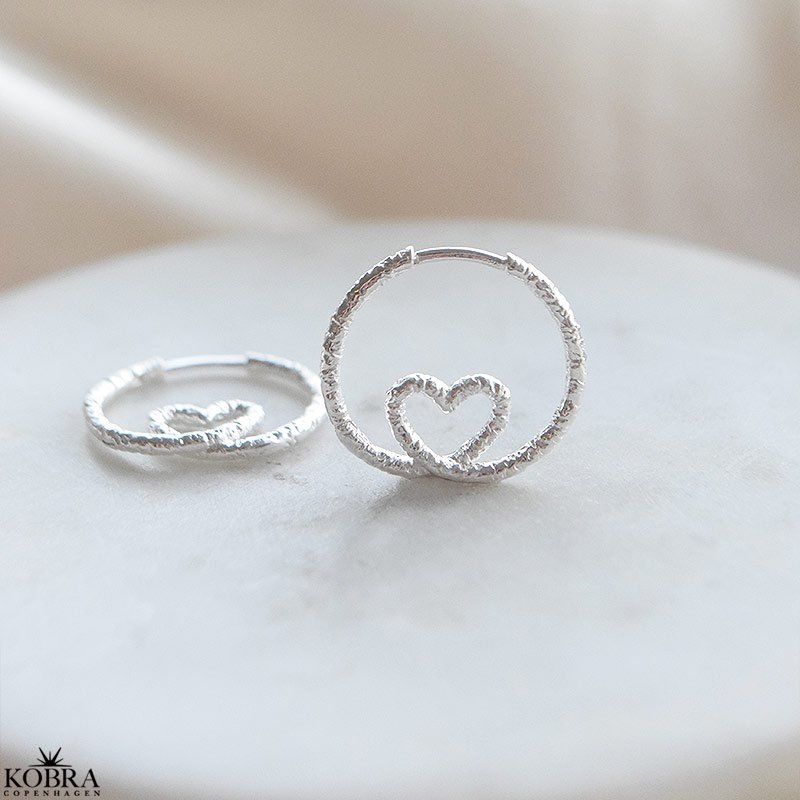 Endless Love Crushed Heart reringe  925 Sterlingslv