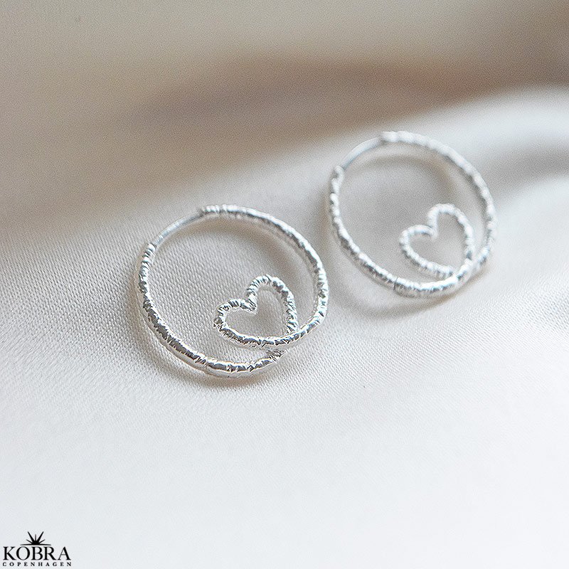 Endless Love Crushed Heart reringe  925 Sterlingslv