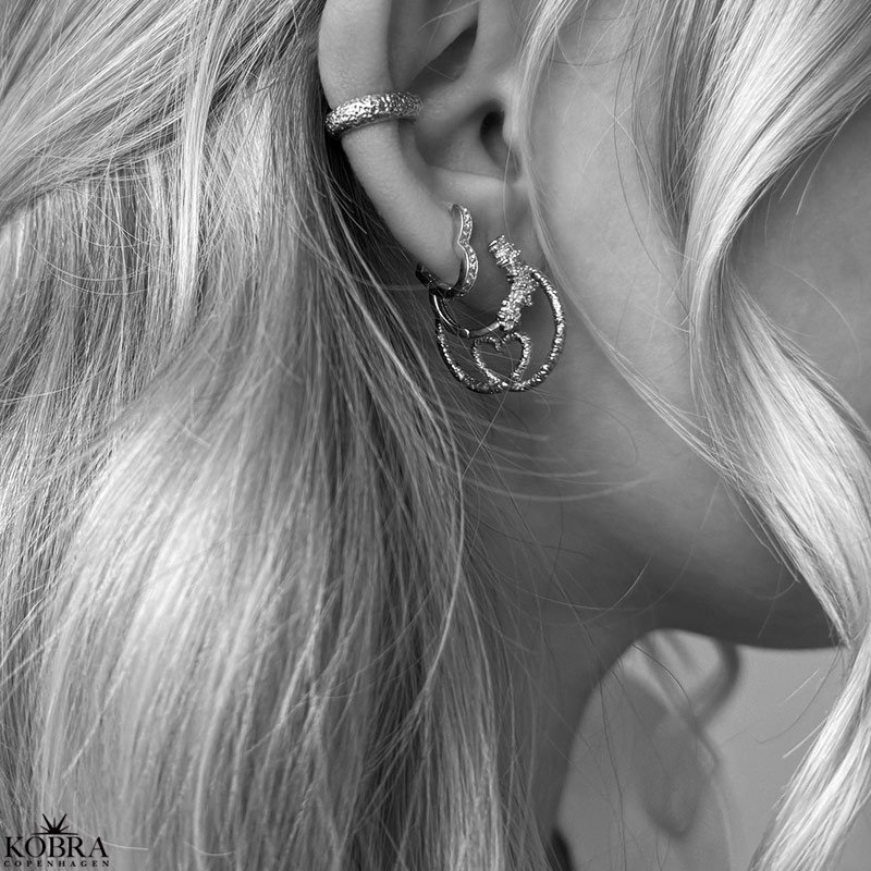 "Levine" sandblst earcuff i slv