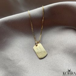 "Heather" Dogtag i forgyldt med gravering