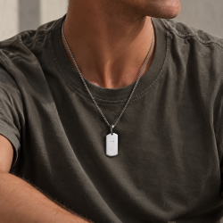 "Hector" dog tag in stainless steel with engraving