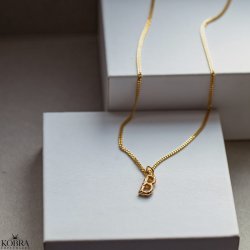 "Morton" guld halskde med dit bogstav