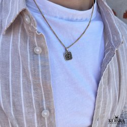 "Icon" 18 karat forgyldt stjernetegnshalskde med panzerkde