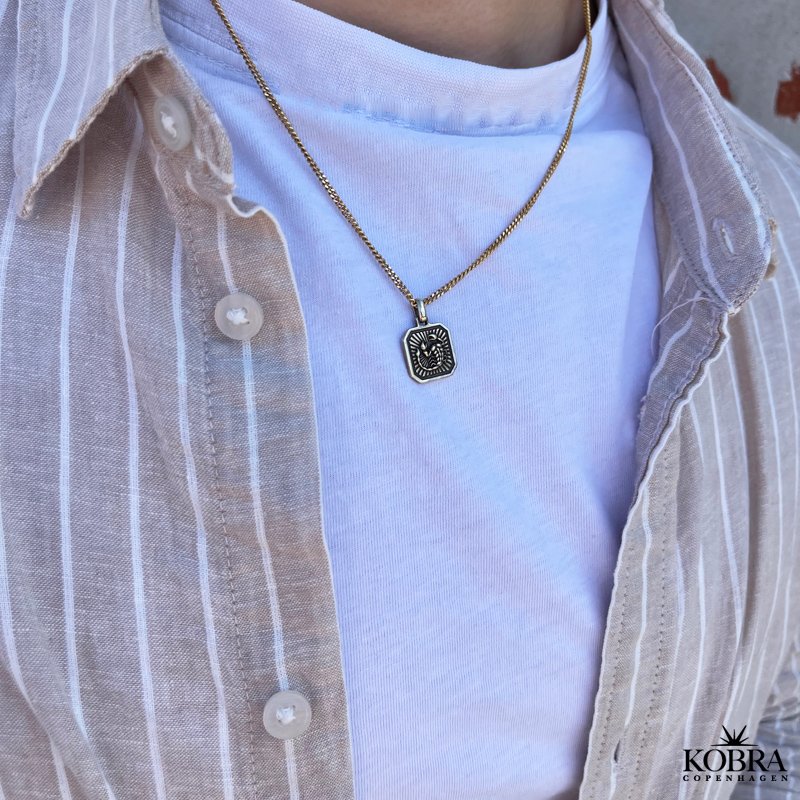 "Icon" 18 karat forgyldt stjernetegnshalskde med panzerkde