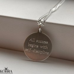 "Axton" sølv halskæde med gravering til mænd