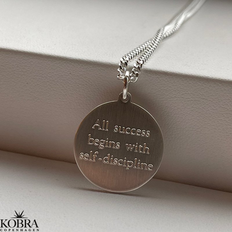 "Axton" sølv halskæde med gravering til mænd