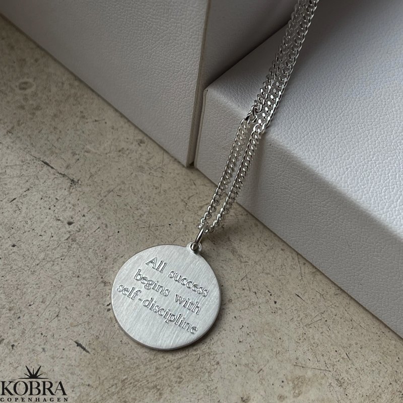 "Axton" sølv halskæde med gravering til mænd