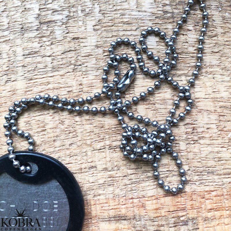 "James" rundt dogtag i stl med gravering