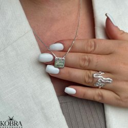 "Nagini Organic" sterling slv slange ring