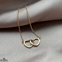 "Passion" heart bracelet in gold