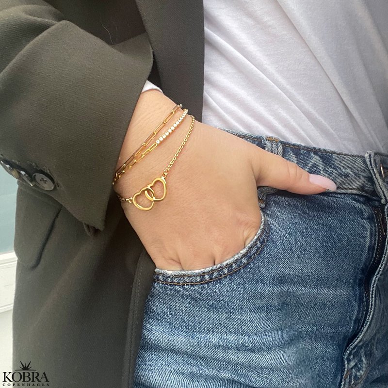 "Passion" heart bracelet in gold