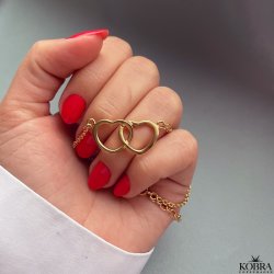 "Passion" heart bracelet in gold