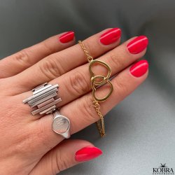 "Passion" heart bracelet in gold