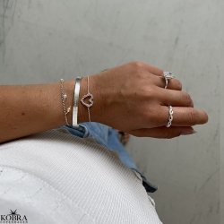 "Emma" braided ring in silver