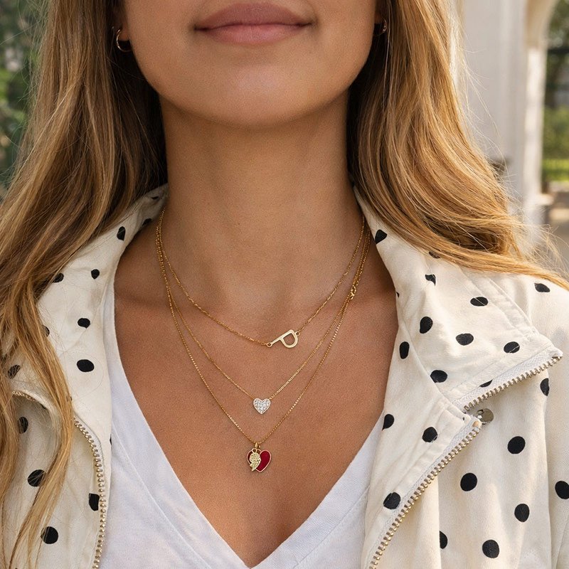 "Signature Letter" 18k gold plated handmade necklace